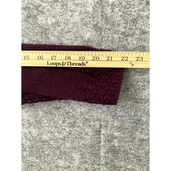 Vintage Cable Knit Cardigan Arancrafts Women XL Long Merino Wool Made in Ireland - Picture 5 of 6